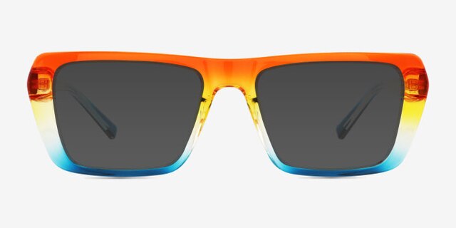Big Love Rainbow PlasticEyeglass Frames from EyeBuyDirect, with Tinted Lenses