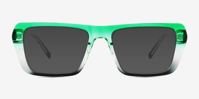 Big Love Green Black PlastiqueMontures de lunettes de vue d'EyeBuyDirect, Avec des Verres Teintés