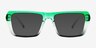 Big Love Green Black PlastiqueMontures de lunettes de vue d'EyeBuyDirect, Avec des Verres Teintés
