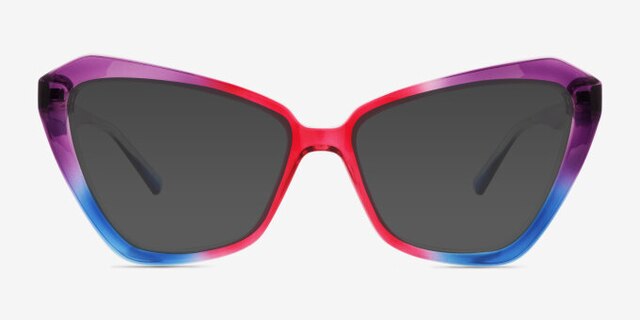 Rise Up Rainbow Purple PlasticEyeglass Frames from EyeBuyDirect, with Tinted Lenses