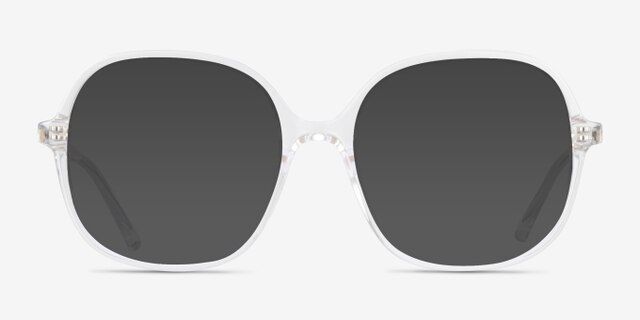 Winefred Transparent PlastiqueMontures de lunettes de vue d'EyeBuyDirect, Avec des Verres Teintés