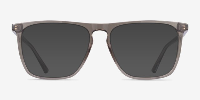 Harden Gray PlasticEyeglass Frames from EyeBuyDirect, with Tinted Lenses