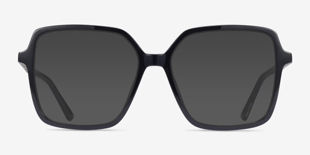 Vardy Noir PlastiqueMontures de lunettes de vue d'EyeBuyDirect, Avec des Verres Teintés