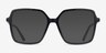Vardy Noir PlastiqueMontures de lunettes de vue d'EyeBuyDirect, Avec des Verres Teintés