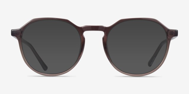 Schaye Brown PlasticEyeglass Frames from EyeBuyDirect, with Tinted Lenses