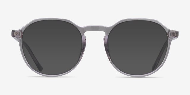 Schaye Gris PlastiqueMontures de lunettes de vue d'EyeBuyDirect, Avec des Verres Teintés