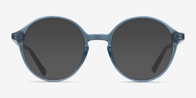 Malkin Bleu PlastiqueMontures de lunettes de vue d'EyeBuyDirect, Avec des Verres Teintés