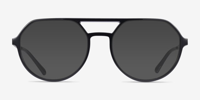 Hara Noir MétalMontures de lunettes de vue d'EyeBuyDirect, Avec des Verres Teintés
