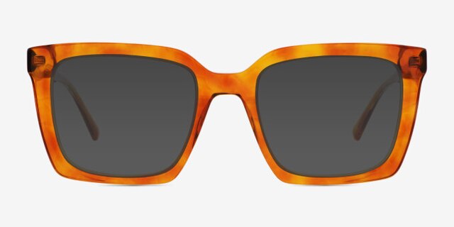 Mullen Tortoise AcetateEyeglass Frames from EyeBuyDirect, with Tinted Lenses