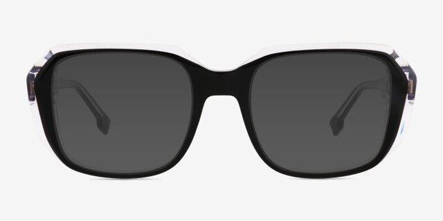 Benedict Black AcetateEyeglass Frames from EyeBuyDirect, with Tinted Lenses