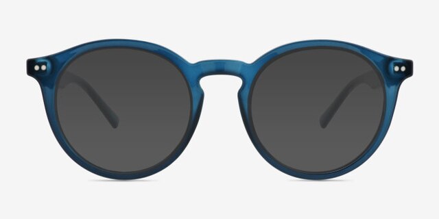Balta Bleu marine PlastiqueMontures de lunettes de vue d'EyeBuyDirect, Avec des Verres Teintés