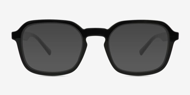 Calvo Noir PlastiqueMontures de lunettes de vue d'EyeBuyDirect, Avec des Verres Teintés