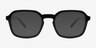 Calvo Noir PlastiqueMontures de lunettes de vue d'EyeBuyDirect, Avec des Verres Teintés