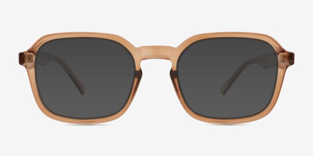 Calvo Brun PlastiqueMontures de lunettes de vue d'EyeBuyDirect, Avec des Verres Teintés