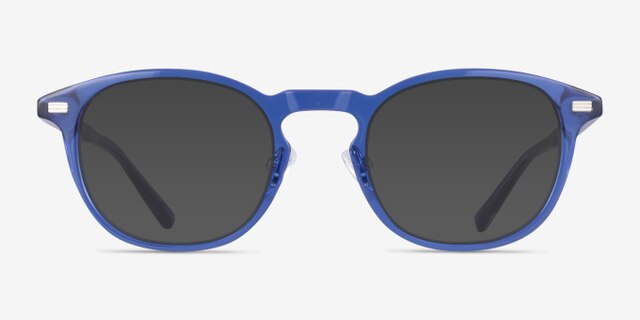 Splendor Blue AcetateEyeglass Frames from EyeBuyDirect, with Tinted Lenses