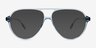 Verbena Blue AcetateEyeglass Frames from EyeBuyDirect, with Tinted Lenses