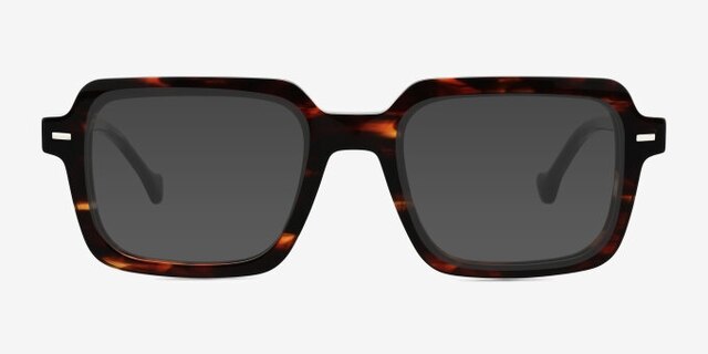 Quinlan Tortoise AcetateEyeglass Frames from EyeBuyDirect, with Tinted Lenses