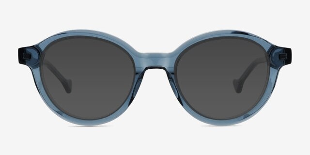 Chadwick Blue AcetateEyeglass Frames from EyeBuyDirect, with Tinted Lenses