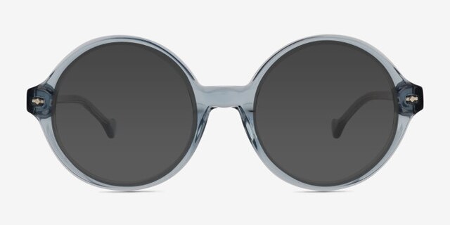 Ashford Bleu AcétateMontures de lunettes de vue d'EyeBuyDirect, Avec des Verres Teintés