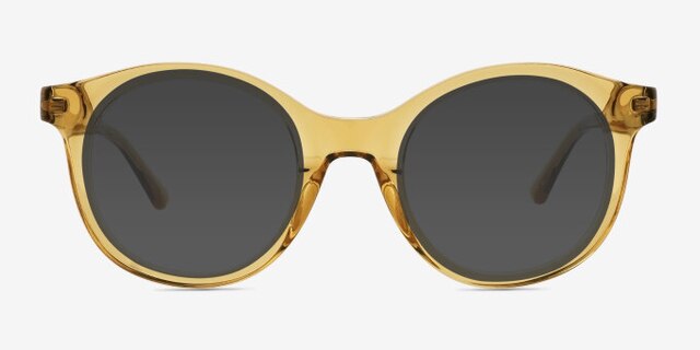 Hawkins Yellow AcetateEyeglass Frames from EyeBuyDirect, with Tinted Lenses