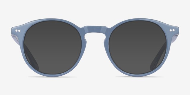 Envelope Blue AcetateEyeglass Frames from EyeBuyDirect, with Tinted Lenses