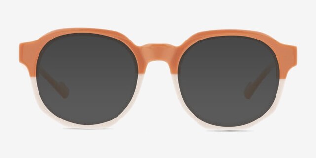 Vesper Pink White AcétateMontures de lunettes de vue d'EyeBuyDirect, Avec des Verres Teintés