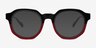 Vesper Black Red AcétateMontures de lunettes de vue d'EyeBuyDirect, Avec des Verres Teintés