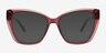 Elix Rouge AcétateMontures de lunettes de vue d'EyeBuyDirect, Avec des Verres Teintés