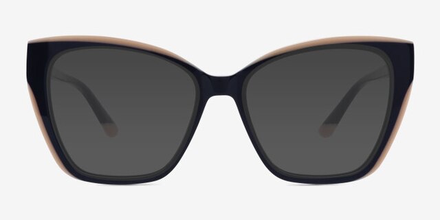 Elix Bleu marine AcétateMontures de lunettes de vue d'EyeBuyDirect, Avec des Verres Teintés
