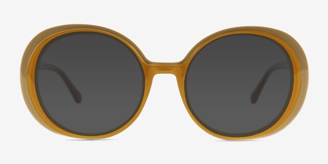 Riven Jaune AcétateMontures de lunettes de vue d'EyeBuyDirect, Avec des Verres Teintés