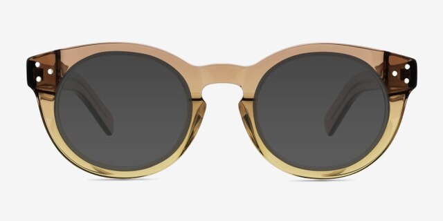 Morla Gradient Brown AcétateMontures de lunettes de vue d'EyeBuyDirect, Avec des Verres Teintés