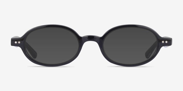 Groundbreaker Black AcetateEyeglass Frames from EyeBuyDirect, with Tinted Lenses
