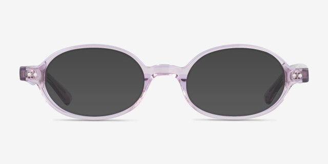 Groundbreaker Purple AcetateEyeglass Frames from EyeBuyDirect, with Tinted Lenses