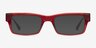Visionary Red PlasticEyeglass Frames from EyeBuyDirect, with Tinted Lenses