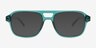 Conifer Teal Matériaux biosourcésMontures de lunettes de vue d'EyeBuyDirect, Avec des Verres Teintés