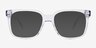 Linden Clear Blue Alternative MaterialsEyeglass Frames from EyeBuyDirect, with Tinted Lenses