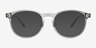Whoosh Gray Green PlasticEyeglass Frames from EyeBuyDirect, with Tinted Lenses