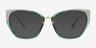 Lovelace Green Alternative MaterialsEyeglass Frames from EyeBuyDirect, with Tinted Lenses