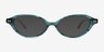 Burke Striped Teal Alternative MaterialsEyeglass Frames from EyeBuyDirect, with Tinted Lenses