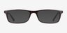 Bay Brun PlastiqueMontures de lunettes de vue d'EyeBuyDirect, Avec des Verres Teintés