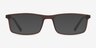 Bowen Brun PlastiqueMontures de lunettes de vue d'EyeBuyDirect, Avec des Verres Teintés