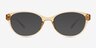 Cecilia Clear Brown PlasticEyeglass Frames from EyeBuyDirect, with Tinted Lenses