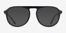 Brooklyn Noir PlastiqueMontures de lunettes de vue d'EyeBuyDirect, Avec des Verres Teintés
