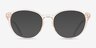 Dana Clear Brown PlasticEyeglass Frames from EyeBuyDirect, with Tinted Lenses