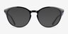 Dana Noir PlastiqueMontures de lunettes de vue d'EyeBuyDirect, Avec des Verres Teintés