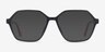 Drew Noir PlastiqueMontures de lunettes de vue d'EyeBuyDirect, Avec des Verres Teintés