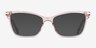 Farah Clear Brown PlasticEyeglass Frames from EyeBuyDirect, with Tinted Lenses