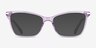 Farah Clear Purple PlasticEyeglass Frames from EyeBuyDirect, with Tinted Lenses