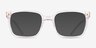Franky Clear PlasticEyeglass Frames from EyeBuyDirect, with Tinted Lenses