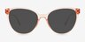 Amaya Clear Pink PlasticEyeglass Frames from EyeBuyDirect, with Tinted Lenses